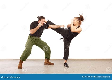 Man And Woman Fighting Together Stock Photos - Image: 9718913