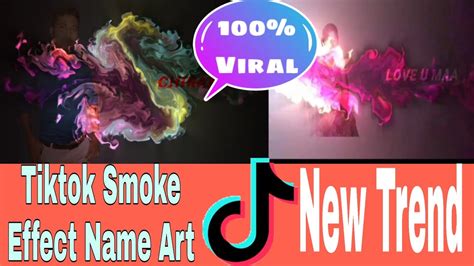 TIKTOK Smoke Name Art Video Editing TUTORIAL II FIRE SMOKE NAME ART