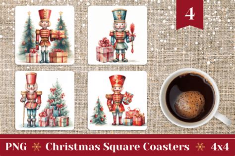 Christmas Nutcracker Square Coaster Png Graphic By Ailirel Design