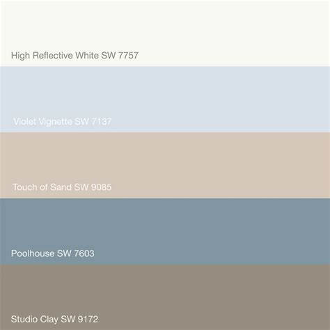 Paint Color Ideas Beach Inspired Color Palette Sherwin Williams