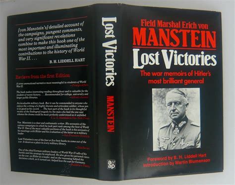 Lost Victories War Memoirs Of Hitler S Most Brilliant General Von