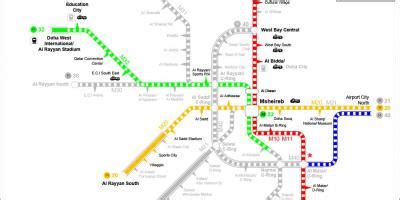 Qatar rail map - Qatar metro map (Western Asia - Asia)