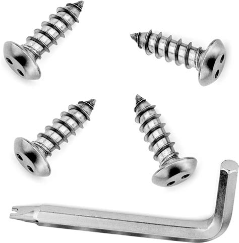 Lfparts Stainless Steel Rust Resistant License Plate Frame Screws