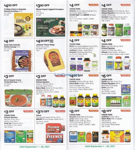 Costco Coupons, Member-Only Savings, September 2021 - ILoveCostco.com