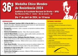 Medalha Chico Mendes De Resist Ncia Npc