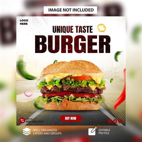 Premium Psd Psd Food Social Media Promotion And Banner Post Design