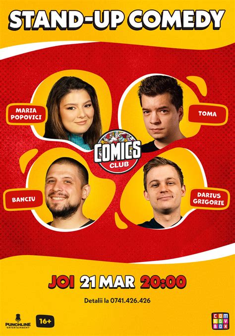 Bilete Stand Up Cu Toma Maria I Banciu La Comicsclub Mar Ora