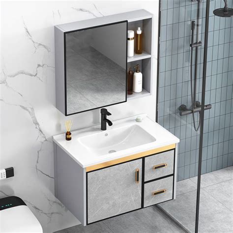 bathroom sink complete set cabinet with mirror wall mounted mirror ...