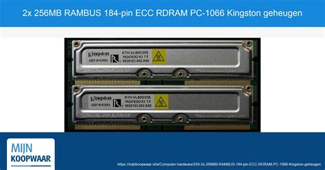 X Mb Rambus Pin Ecc Rdram Pc Kingston Geheugen