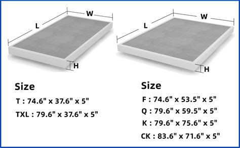 Amazon THEOCORATE Box Spring Queen 5 Inch Low Profile Metal