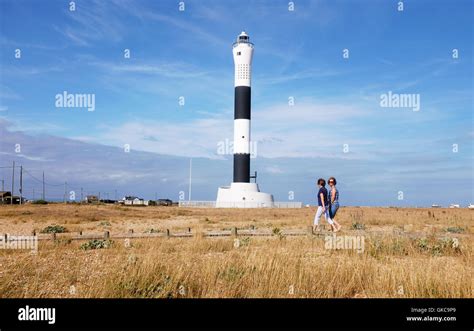 Dungeness In Kent Uk The New Lighthouse Built In Stock Photo Alamy