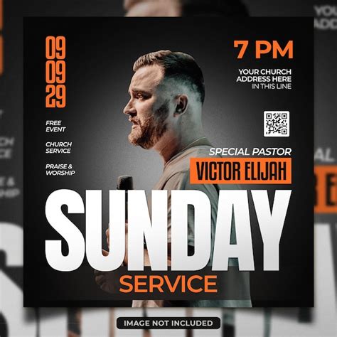 Premium Psd Sunday Service Praise And Worship Church Banner Template Invitation