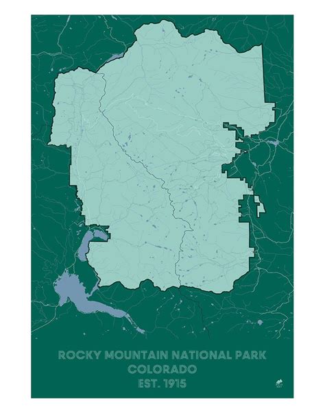 Rocky Mountain National Park Map | National parks map, Rocky mountain ...