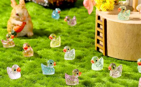 Amazon Fuyamp Pcs Glitter Mini Resin Ducks Tiny Ducks