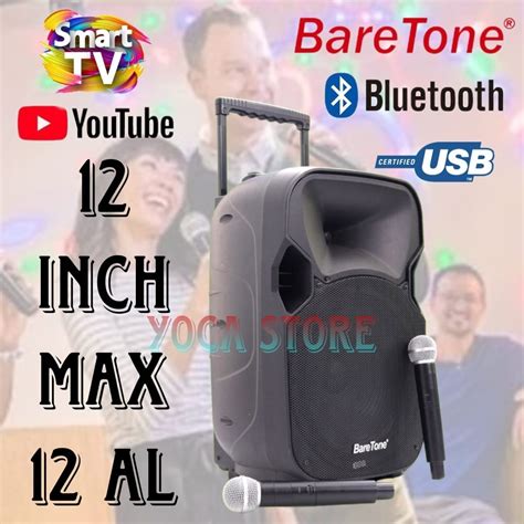 Speaker Portable Wireless Baretone Max Al Original Usb Bluetooth