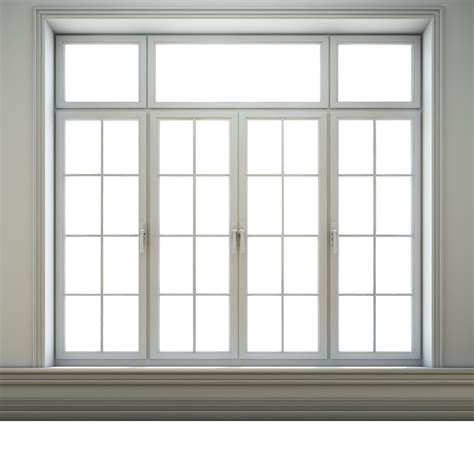 ai generative white window  modern style  transparent windows