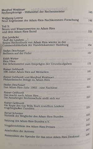 100 Jahre Adam Ries Denkmal Annaberg Buchholz Schriften Des Adam Ries