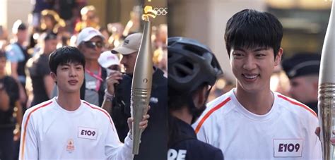 Jin Bts Porte La Flamme Olympique Paris Pour Les Jeux Olympiques