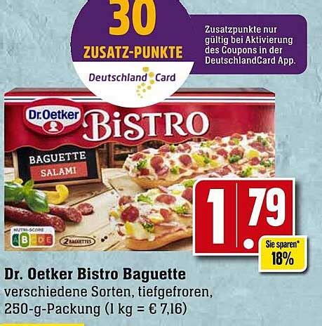 Dr Oetker Bistro Baguette Verschiedene Sorten Angebot Bei Scheck In