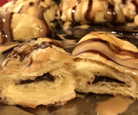 Easy 20 Minute Chocolate Peanut Butter Croissants Spice And Sugar Mama