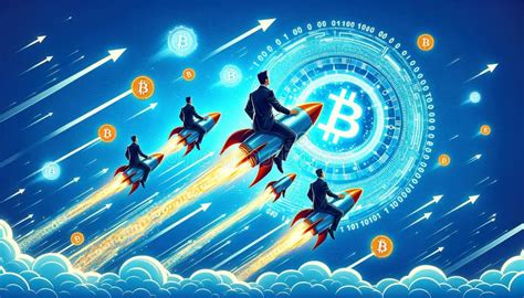 Businessmen Take Off With Rocket To Bitcoin Bitcoin Is Fast Growing