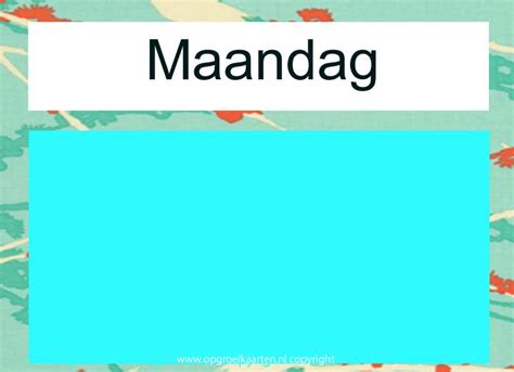 Dagkaart Maandag Gratisbeloningskaart Nl