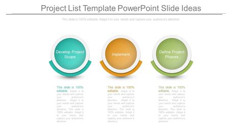 Project List Template Powerpoint Slide Ideas