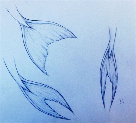 Realistic Mermaid Tail Drawing