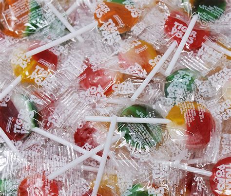 Tiger Pops Assorted Fruit Flavor Lollipops Hard Candy Bulk 2 Lbs