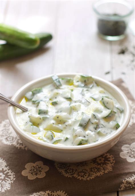 Cucumber Salad With Yogurt And Mint Mint Recipes Greek Recipes Salad