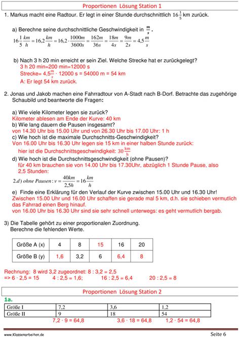 Proportionale Zuordnungen Arbeitsbl Tter Pdf