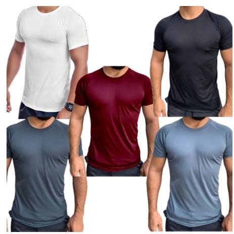 Kit Camiseta Masculina B Sica Dryfit Malha Fria Premium Escorrega O