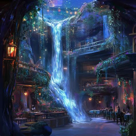 Enchanted Journey Restaurant Atrium - High Resolution AI Art