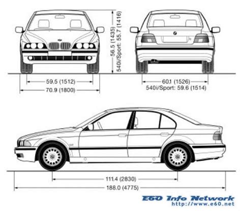 Dimensions - E60 Dimensions (and E39) - 5Series.net