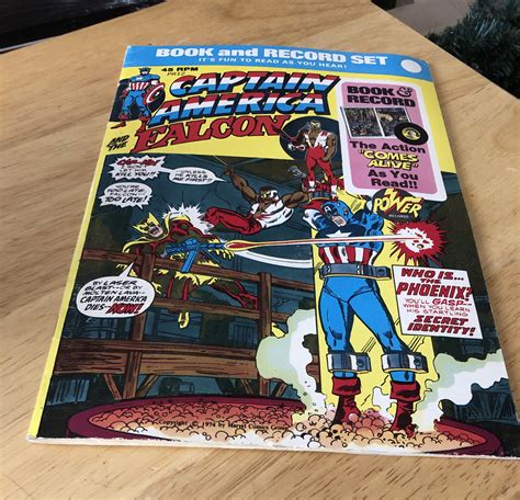 Captain America And The Falcon Power Records Book And Record Set