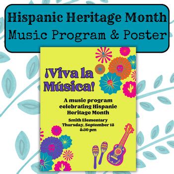 Hispanic Heritage Month Music Program, Choir concert program and poster