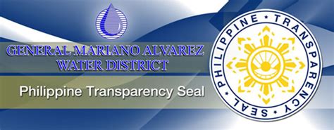 Philippine Transparency Seal General Mariano Alvarez Water Disctrict