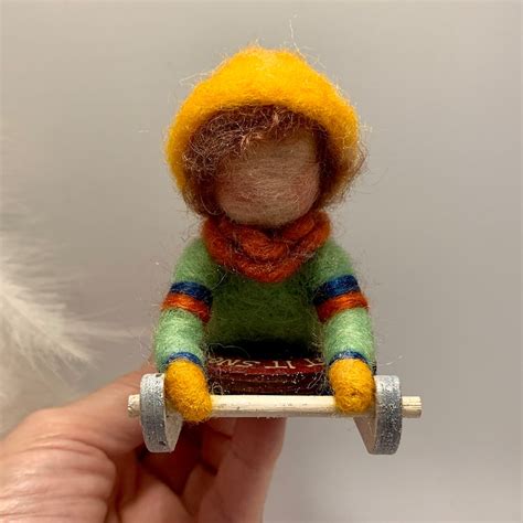 Needle Felted Doll Waldorf Inspired Felted Doll Christmas Doll