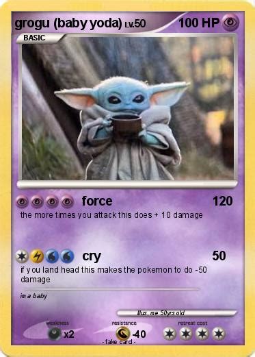 Pok Mon Grogu Baby Yoda Force My Pokemon Card