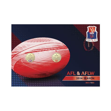 Afl And Aflw Limited Edition Two Coin Postal Numismatic Cover Pnc Sport