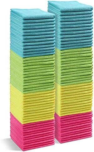 Homexcel Lot De Chiffons De Nettoyage En Microfibre Couleurs