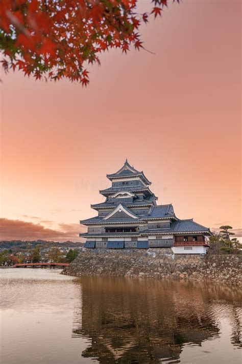 Matsumoto Castle Or Crow Castle In Autumn Is One Of Japanese Premier