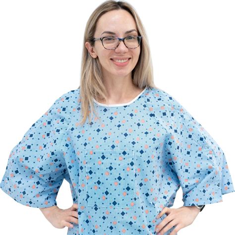 Pack Unisex Hospital Gown Iv Snap Sleeves Patient Gowns Comfortably