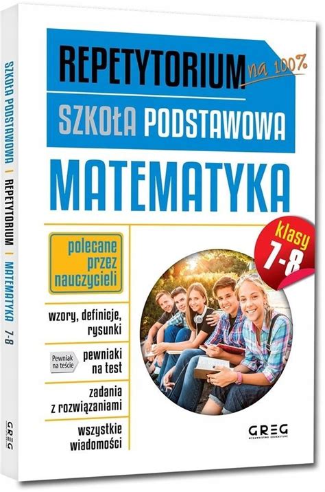 Repetytorium Sp Matematyka Kl Greg Podr Cznik Allegro