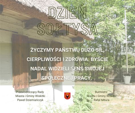 Życzenia z okazji Dnia Sołtysa Urząd Miasta i Gminy Wiskitki