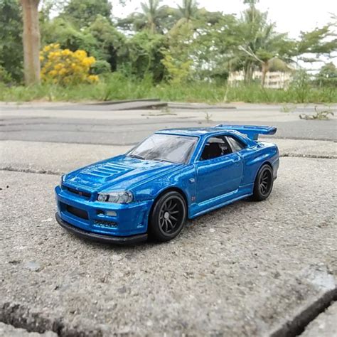 Hot Wheels Fast And Furious Premium Box Set Nissan Skyline Gt R R Blue Loose Shopee Malaysia