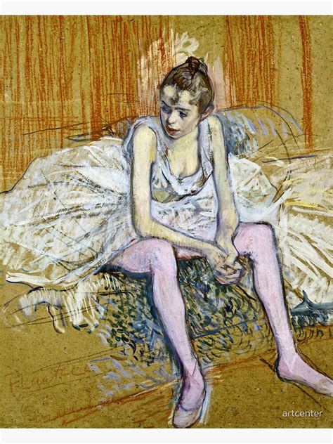 Pegatina Henri De Toulouse Lautrec Una Bailarina Sentada Con Medias