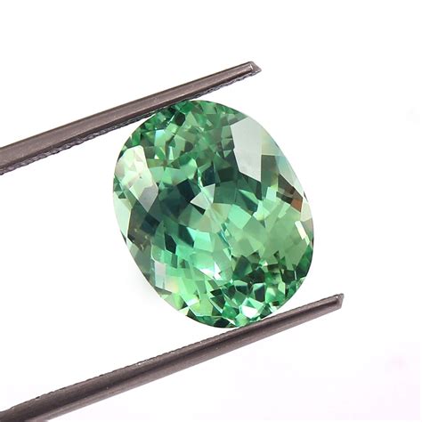 AAA Flawless Ceylon Green Bi Colour Parti Sapphire Loose Oval Etsy