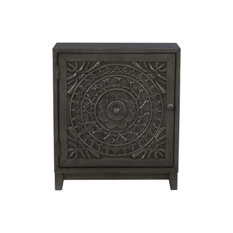 Powell Company Grace Accent Cabinet Dark Grey D1352a20g