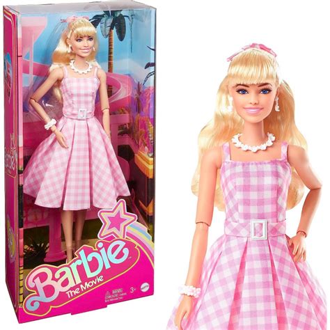 Кукла Барби Марго Робби в роли Барби в розовом платье Barbie The Movie ...